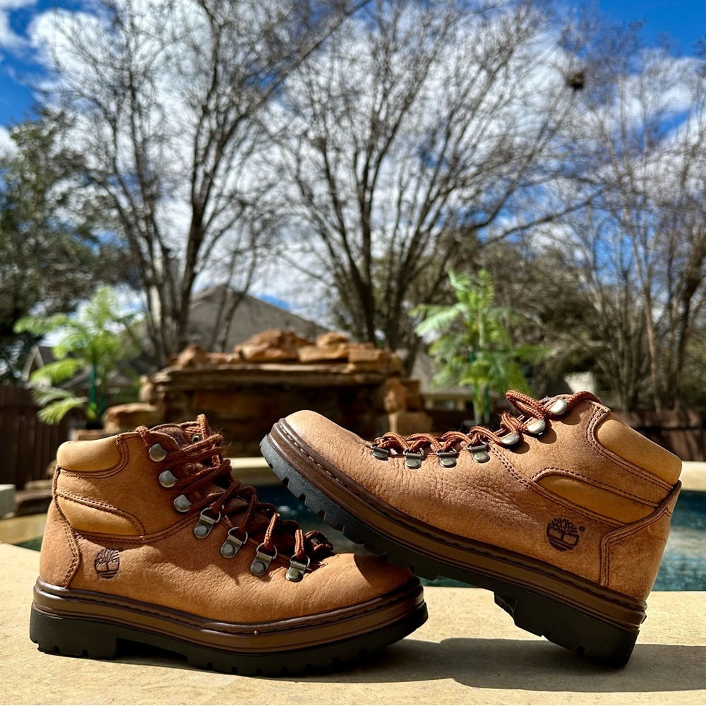 Timberland Lace-up Hiking Boots Vintage Rugged Gorpecore - Size 6.5M Women’s - Picture 2 of 9